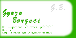 gyozo borzsei business card
